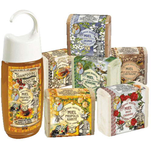 Lot promotionnel: pack 6 savons+ Apishampooing douche miel & propolis
